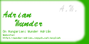 adrian wunder business card